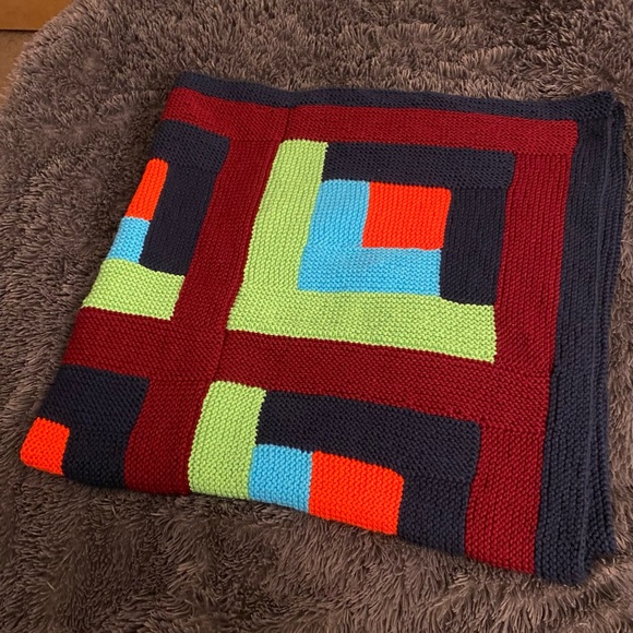 Knit “Log Cabin” Afghan - Picture 3 of 3